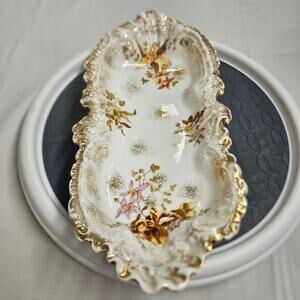 Vintage Leonard Floral Dish, Austria